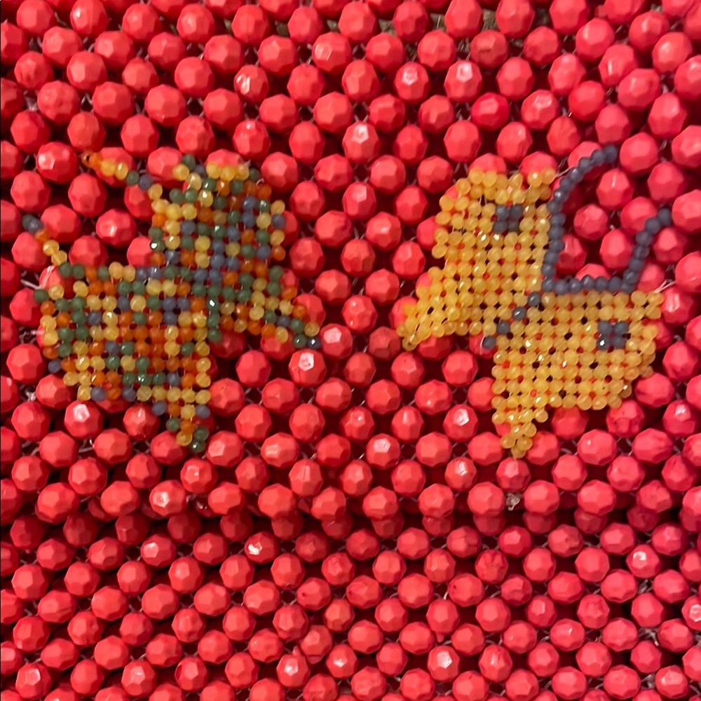 Pink Beaded Women's Bag - Picture 3 of 6